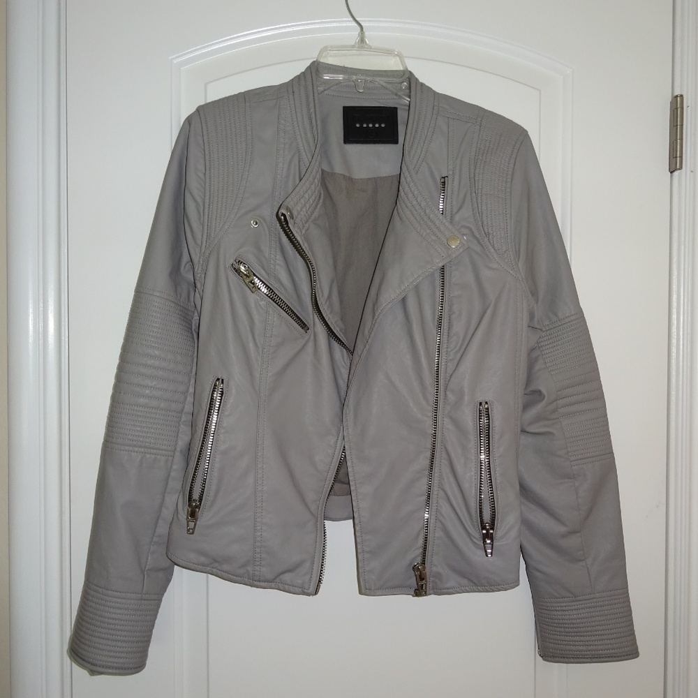 Blank NYC grey pleather jacket, Brand new